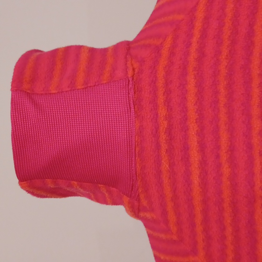 Columbia Glacial Fleece Striped Pink/Orange 1/4 Zip Top- Sz. Sm - Picture 6 of 8